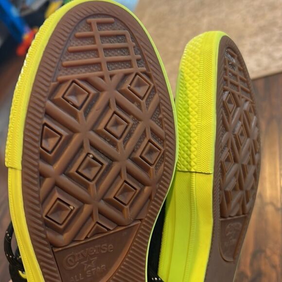 Converse Counter Climate high tops size 7 black and neon yellow EUC Chuck Taylor - Picture 7 of 11